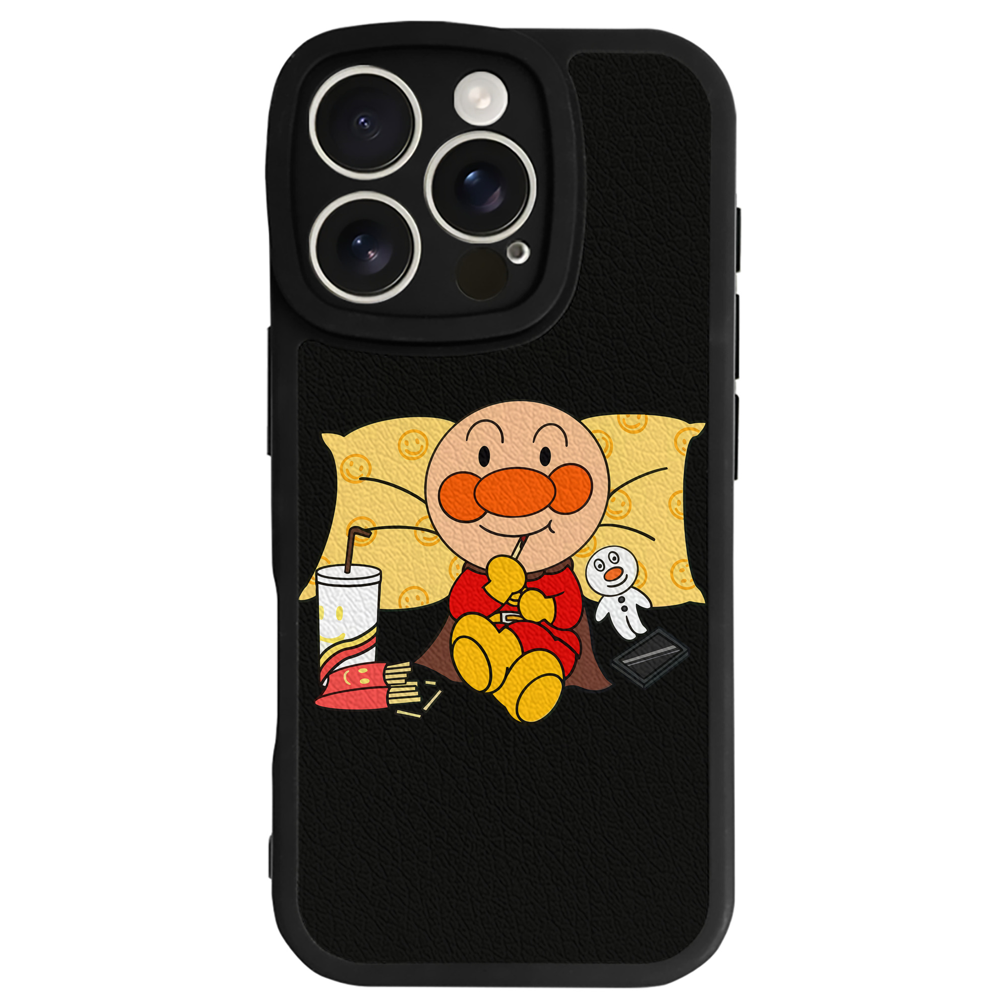 （画像用） アンパンマン Anpanman 【iPhone 16シリーズ対応】シリコンスマホケース（レザー調） 材質：シリコン